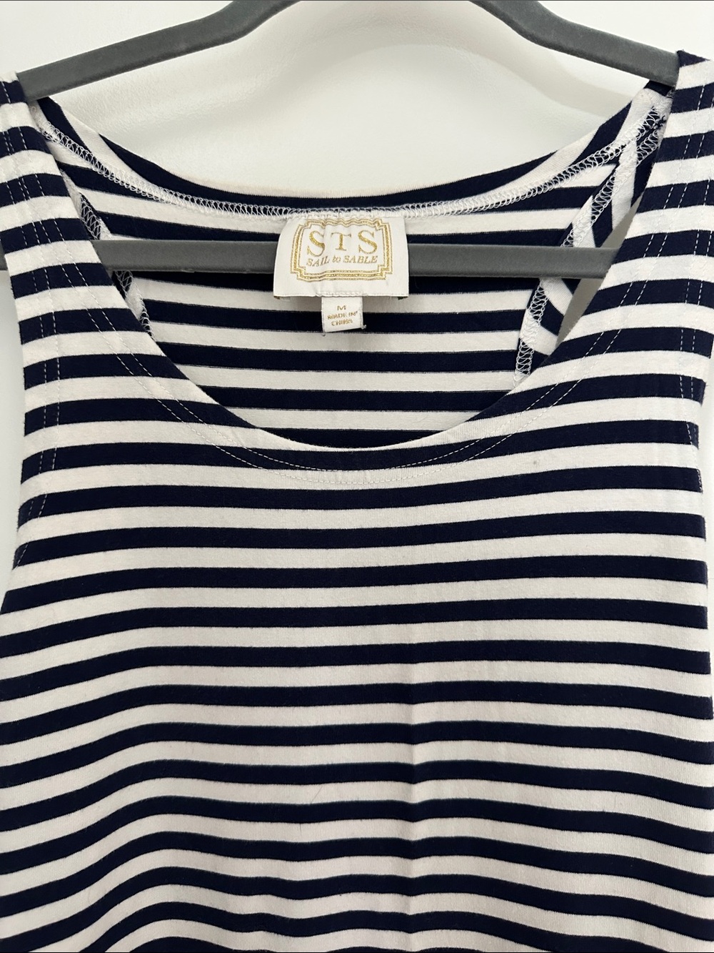 Sail to Sable Navy and White Striped Tank Maxi Dress - Picture 3 of 7